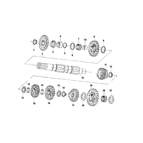GEAR 6th 25 T COUNTERSHAFT N.11 IN THE ILLUSTRATION